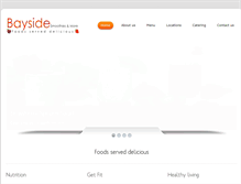 Tablet Screenshot of baysidesmoothiesandmore.com